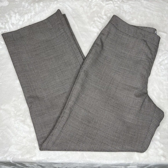 Pendleton Black & White Savvy Stretch Wool High Rise Straight Leg Dress Pants 12 - Picture 3 of 11